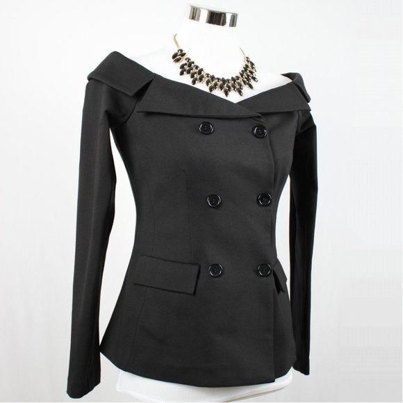 L'Agence Stephan Off Shoulder Blazer Top Small - Picture 5 of 12